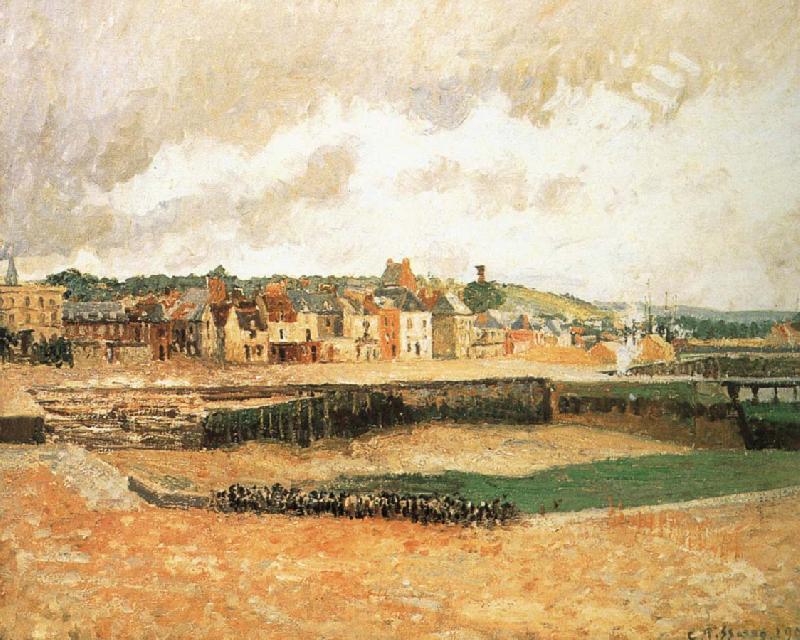 Camille Pissarro Fishing port France oil painting art